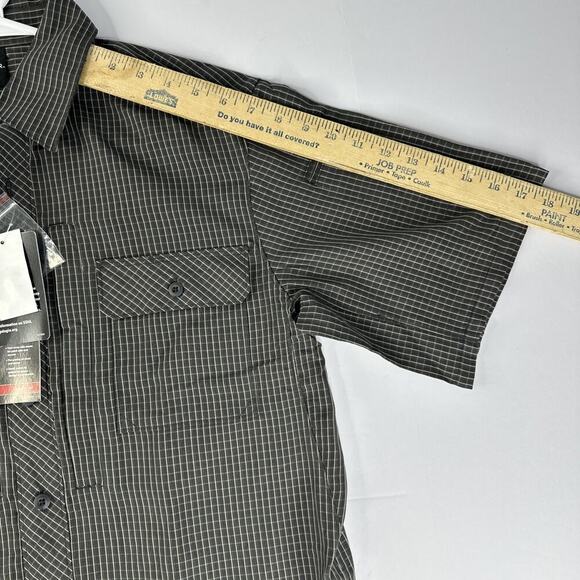 Propper Men Covert Dress Shirt Size M Black Tactical Conceal Carry Short Sleeve - Picture 7 of 8